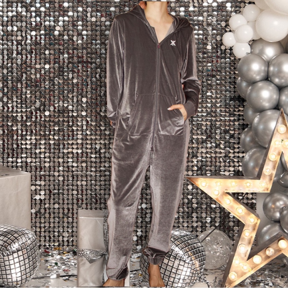 Dark Grey Velvet Original Onesie